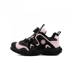 Детские кроссовки для бега с низким верхом, устойчивые к истиранию Jeep, черный розовый (leather upper)