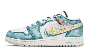 Jordan Баскетбольные кроссовки Air 1 Slip Low Top Vintage, унисекс, зеленые