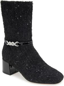 Женские модные ботильоны Kenneth Cole REACTION Lacey Jewel, Black Fabric