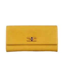 Сумка через плечо с застежкой-клипсой и логотипом спереди. Elisabetta Franchi, желтый