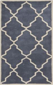 Ковер ручной работы SAFAVIEH, 92 x 153 см, Chatham Collection Grey CHT940K Trellis премиум шерсть