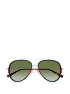 Очки-авиаторы в полоску Gucci, зеленый