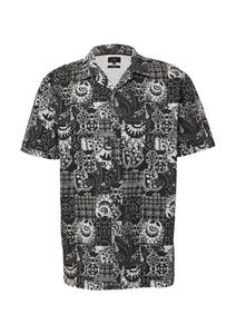 Рубашка на пуговицах классического кроя QS, Black