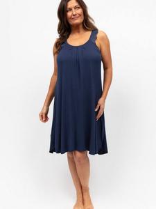 Ночная сорочка без рукавов с кружевными вставками и рюшами Cyberjammies, Navy