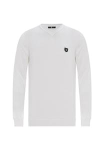 Свитер с V-образным вырезом CIPO & BAXX, белый