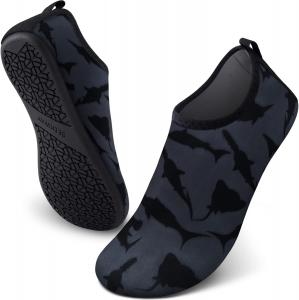 Водные тапочки SEEKWAY, быстросохнущие акваноски, обувь для босых ног, легкое надевание, для пляжа, бассейна, плавания, реки, йоги, озера, серфинга, для женщин и мужчин, черные SK001, черный