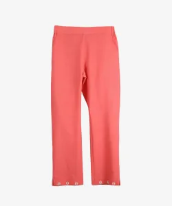 Брюки в клетку с принтом пуговиц Studio Picone, цвет Orange(330)