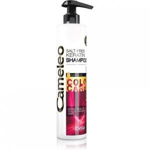 Кератиновый шампунь с маслом марулы для окрашенных и обесцвеченных волос 250мл, Cameleo