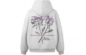 Толстовка Unisex Hooded Moderate Heavyweight ZIAREL, белый heather серый