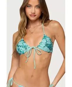 Женский бикини-топ Mirabella с пайетками Edikted, синий