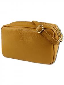 Наплечная сумка Toscanto Umhängetasche Leder gelb ca. 22cm