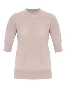 Тонко вязаная футболка Jil Sander, розовый