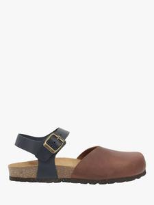 Кожаные босоножки с закрытым носком и ремешками Celtic & Co., Cognac/Navy