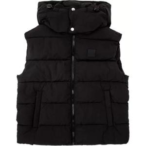 Diesel Мужской жилет, черный, с капюшоном, несъемные, средней жесткости, другие характеристики