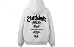 Толстовка Unisex Hooded Moderate Heavyweight ZIAREL, белый heather серый