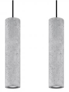 Подвесной светильник FADRE 2 серого цвета, высота 90 см Nice Lamps