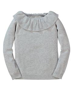 Свитер Hope & Henry с оборкой на шее Hope & Henry, серый