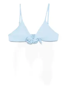 Рифленый топ-бикини с бантом COPERNI, синий