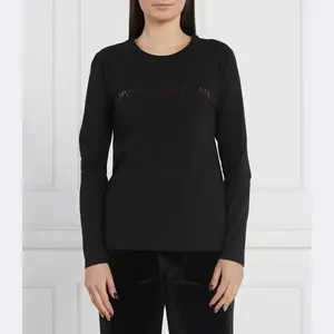 Сверху пижама обычного кроя. Emporio Armani, черный