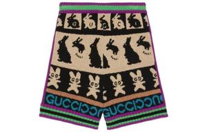 Шорты женские Gucci Bunny, коричневый