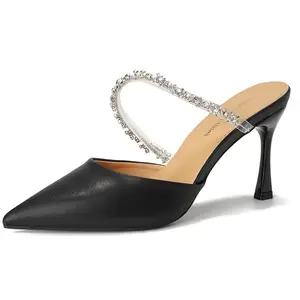 Lan Miao Закрытые тапочки женские черные, цвет Black