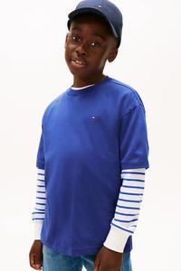 Детская хлопковая футболка Tommy Hilfiger, синий