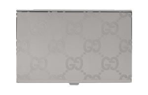 Кардхолдер Palladium Tone Metal мужской серебристый GUCCI