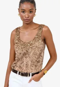 Блузка прямого кроя Lipsy, Brown Animal