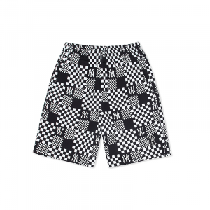 Клетчатые шорты New York Yankees Повседневные унисекс Угольно-серые MLB