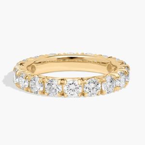 Кольцо «Вечность» с французским паве из желтого золота 14 карат (2 1/2 карата Tw. - HI / SI1-SI2) Blue Nile