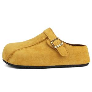 WENPU Женские тапочки с закрытым носком желтые, цвет Yellow