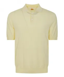 Хлопковая рубашка-поло с короткими рукавами Hindustrie, бежевый