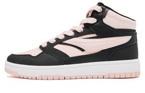 Кеды, скейтборд обувь женская высокая черный ракушка пудра Qiaodan