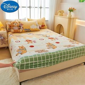 Disney Простыня на резинке 150х200 см, молочный бархат, цвет Menghuan Miji Green, Disney