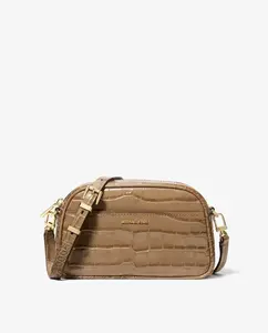 Женская сумка через плечо Jet Set небольшого размера из кожи с тиснением под крокодила Michael Michael Kors, карамельный