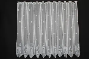 Шторы Kranzusch, шторы для кафе с геометрическим рисунком, 180x122,5 см (В/Ш), белые, шторы для бистро, кухонные шторы, 1 упаковка Gardinen Kranzusch