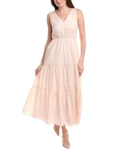 Платье миди с многоярусной юбкой и поясом на талии Peserico