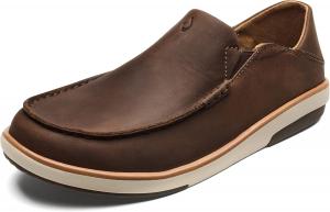 Мужские слипоны OLUKAI Kalia из кожи, с отделкой из вощеного нубука, легкие и удобные