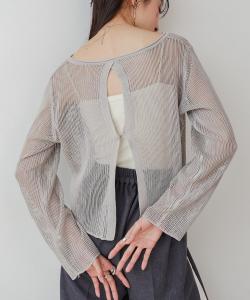 топ из сетчатого трикотажа с дизайном спинки