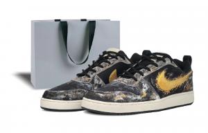 Court Borough Corona Fantasy, Solar God, Vintage, Distressed Cushioning Low top Skateboard Shoes Men's Nike, черный