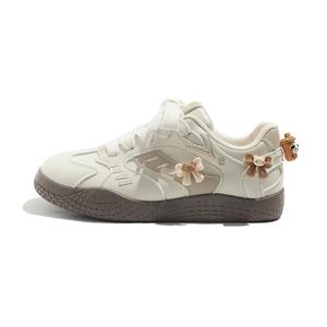 Износостойкие и легкие низкие кроссовки для женщин BEIER, Beige With Coffee Milk Tea