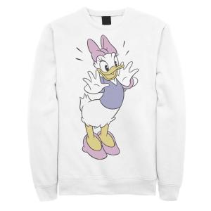 Мужской свитшот с портретом Disney Daisy Duck Ecstatic Pose Licensed Character