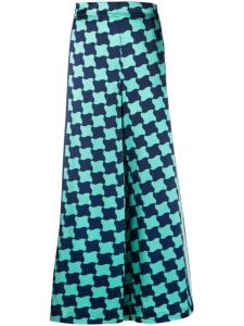 Casablanca шелковые брюки с графичным принтом, синий