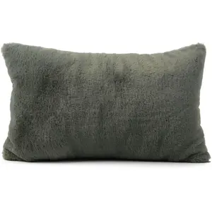 Декоративная подушка Uni Flauschkissen LaPit Gözze, Graugrün + unifarben