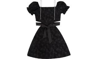 UNIFREE Женское платье с шортами и рукавами, Черный