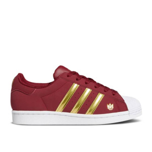 Кроссовки Adidas WMNS SUPERSTAR 'BURGUNDY GOLD METALLIC', бордовый