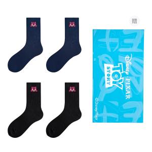 Коллекция Strawberry Bear унисекс носки Crew 4 пары в подарочной сумке Disney, черный/синий