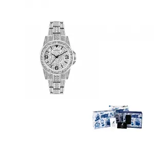 KANGOL Часы с кварцевым механизмом на металлическом ремешке, женские, циферблат Gold