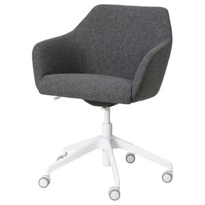 Конференц-стул TOSSBERG/LÅNGFJÄLL IKEA, цвет gunnared dark grey/white