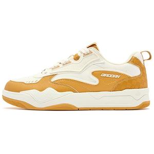 QIAODAN Низкие кроссовки для скейтбординга Coverage, устойчивые к истиранию и скольжению, мужские, белые, желтые